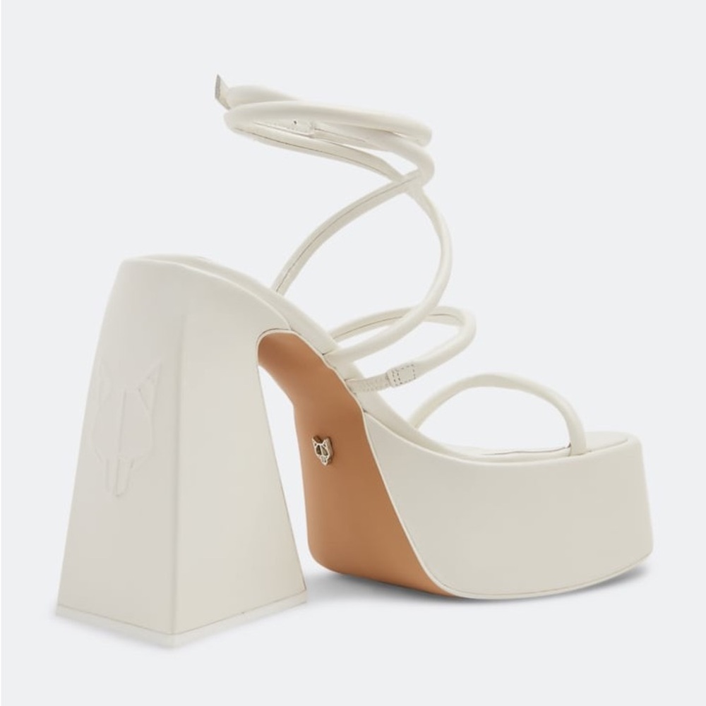 Naked Wolfe - Angel Platform Sandals/Heels - White - Picture 5 of 6